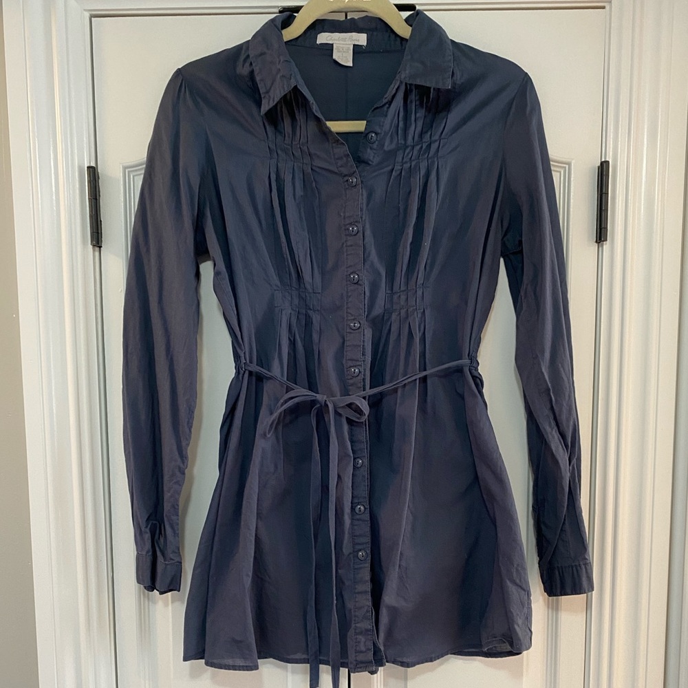 Dark blue long sleeve dress